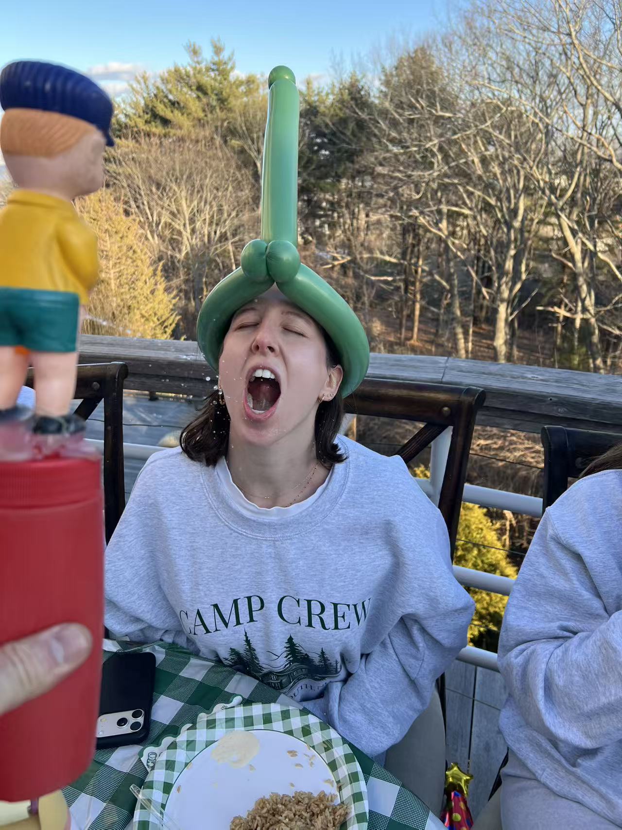 Friends enjoying hibachi party in Rhode Island