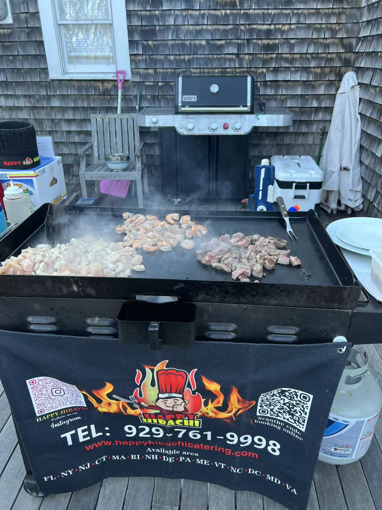 Corporate hibachi event in Rhode Island