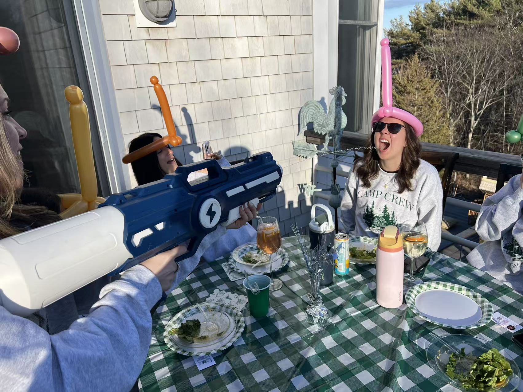 Professional hibachi setup for outdoor catering event in Rhode Island